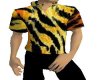 Tiger Striped Mock Shirt
