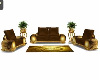 BROWN N GOLD COUCH