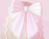 White Bimbo Hair Bow