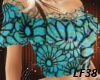 Top Lace Trim Turquois 4