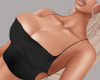 ♡ skin tight top black