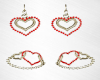 Nellie 4Pc Rd & Gld Set