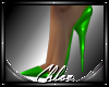 Green Gown Heels