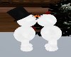 KISSING SNOWMAN COUPLE