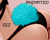 !!D Bunny Tail Teal