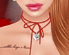 $ Heart Necklace Red