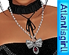 Silver Bow with Rubies