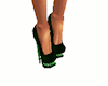Emerald Leather Heels