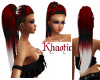 Long red white braided