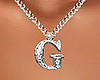 G Letter Necklace Silver