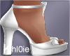 K white bow heels