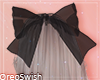 Satin Hair Bow Black