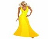 Yellow drape dress