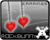 [rb] Heart Earrings Red