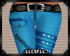 *C* Blue Zipper Pants