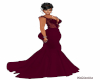 Burgundy BeDazzle Gown