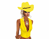 YELLOW COWGIRL HAT