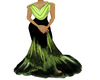 elegante robe verte