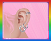 M* Holo silver earrings