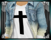 Cross Shirt Denim Vest