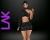 Nevea top & skirt black