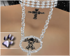 (dp) Blk Rose Chain Coll