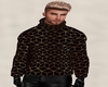 Black n Gold Geo Sweater