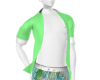"B" Green Palm Short Set
