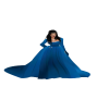 Blue ball gown