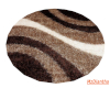 Multi brown round rug