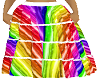 boho skirt rainbow