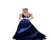 blue silver gown