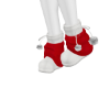 SL Kids white red boots