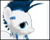 [m] blue pony hair