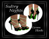 Sultry Night Green Heels