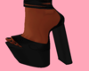 ! Black Leather Heels