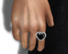 BLACK HEART RING BLACK HEART RING