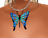colier papillon blue