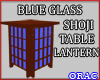 Blue Glass Lamp Table