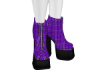 purple plaid femboy boot