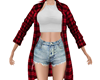 Long Plaid Top Outfit