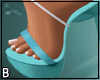 Teal Shell Heels