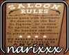 SALOON RULE POSTER