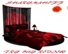 RedBlk Round Bed/Poses