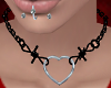 Barbed Wire Heart choker