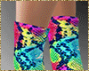 snake neon boots
