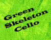 Green skeleton Cello