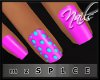 mz$|Neon pink/blue spots