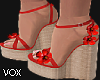 Hibiscus Wedge Sandals