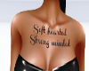 Soft hearted chest tatto